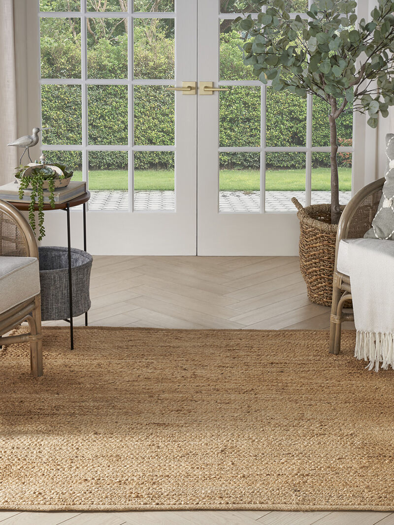 Natural Jute NJT01 Bleached 5' x square Rug