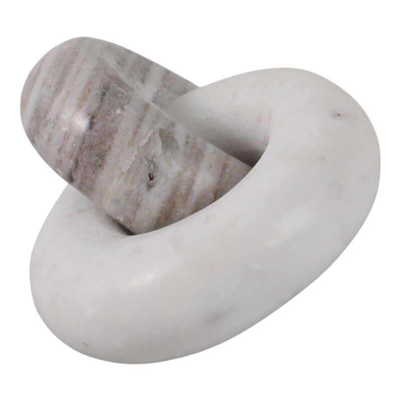 7x4" Double Ring Chain, Beige/white image number 2