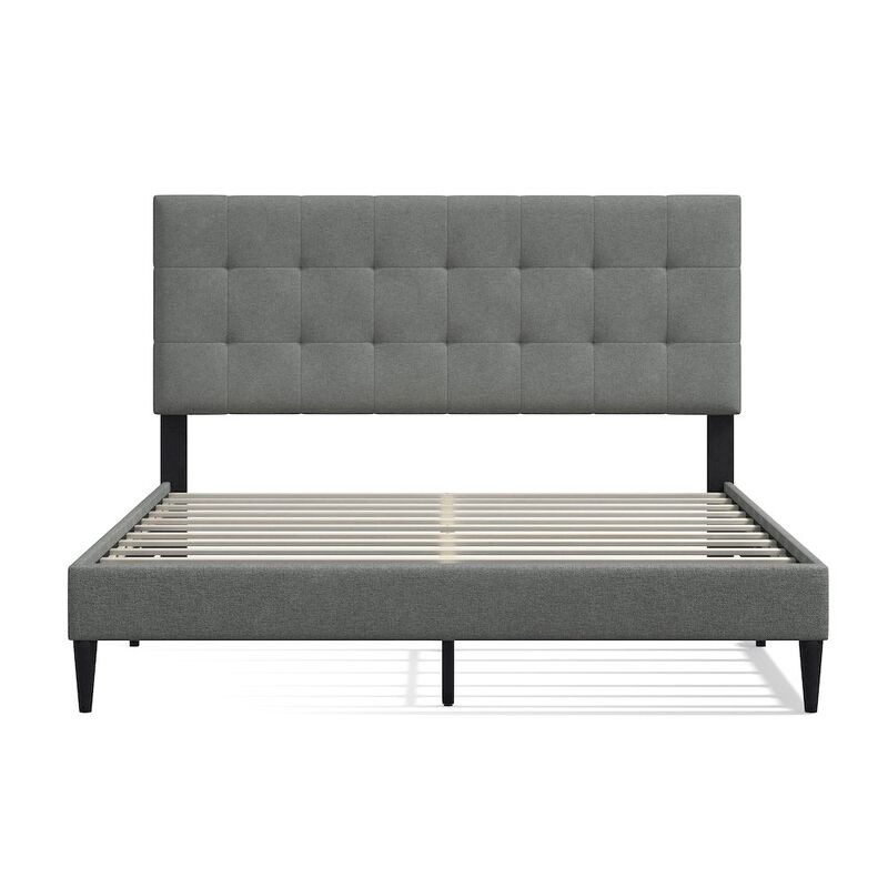 Rize Home Upholstered Complete Bed Queen Stone image number 4