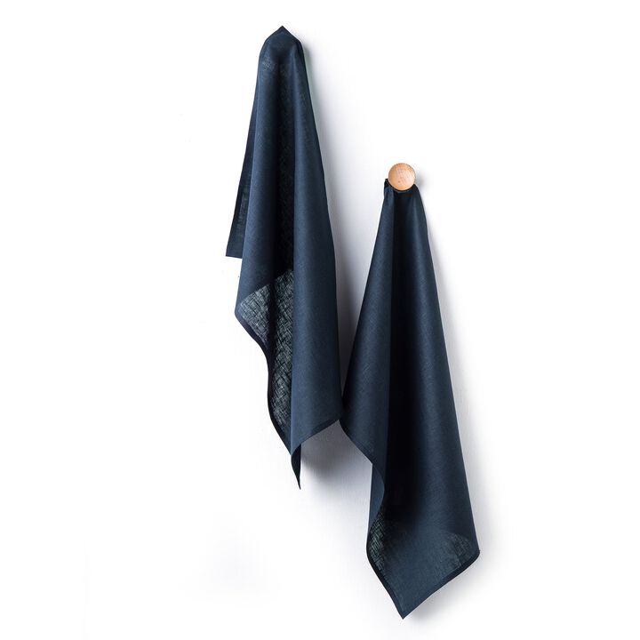 Solino Home 100% Pure Linen Kitchen Towels 17 x 26 Inch Set of 2 - Kitchen Linen