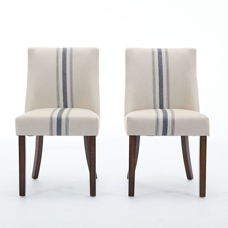 Merax Contemporary Fabric Dining Chairs 2 Pieces