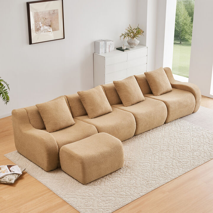 Jimbep L-Shaped 4-Seat Boneless Sectional