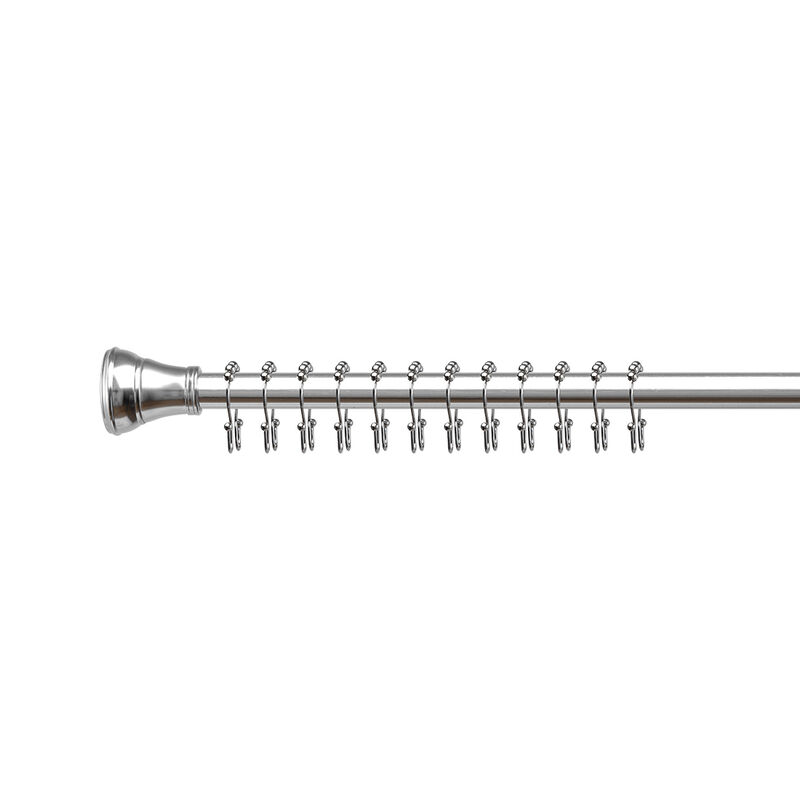 Stainless Steel Double Shower Curtain Hooks, Set of 12 image number 2