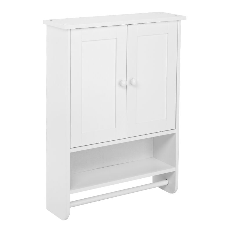 Wall Hanging Cabinet with Two Doors Wall Washer Storage Cabinet for Space-Saving Organization