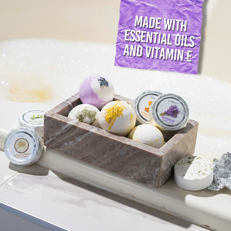 Essential Oil Shower Steamer and Bath Bomb Set - 11 Pieces image number 6