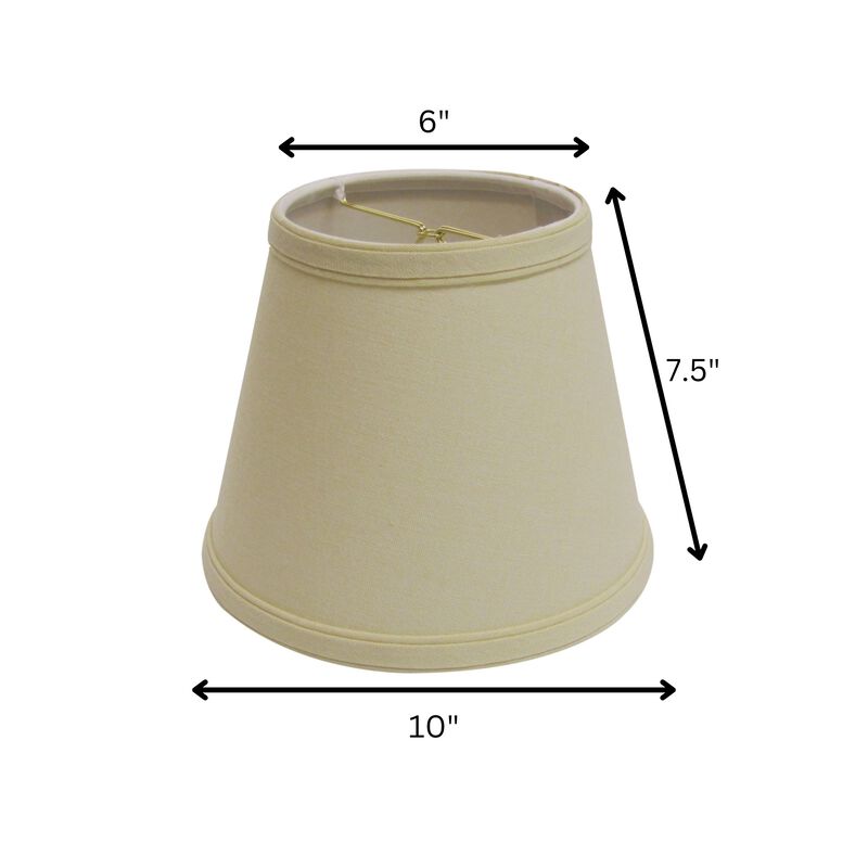 Hivvago Beige Linen Empire Lamp shade 10"W Bottom