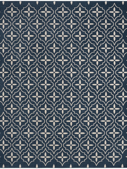 Nourison Essentials NRE04 Navy/Ivory 6' x 9' Rug