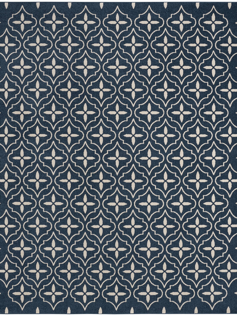 Nourison Essentials NRE04 Navy/Ivory 6' x 9' Rug