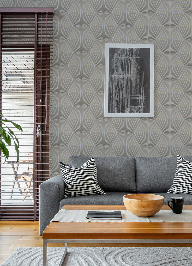 Lehnmann Taupe Geo Wallpaper image number 1