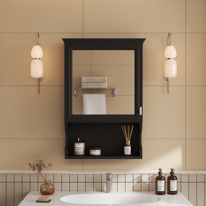 ELEMENT ACE Wall Mounted Bathroom Storage Cabinet with Mirror and Adjustable Shelf