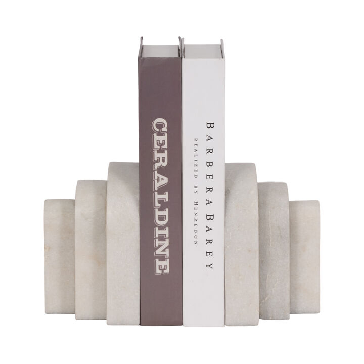 Marble Layered Arches Bookends