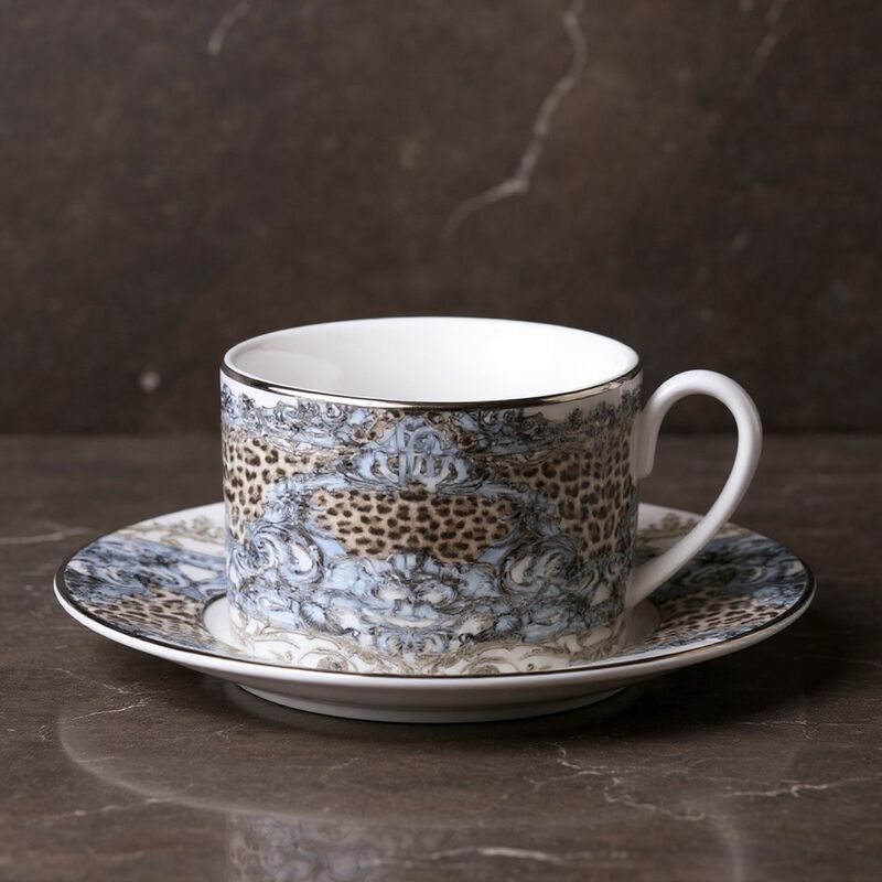 Tea Cup & Saucer PALAZZO PITTI Set of 2 in Luxury Box 3.3", H 2.3", cap. 7.5 oz, Saucer 6" image number 2