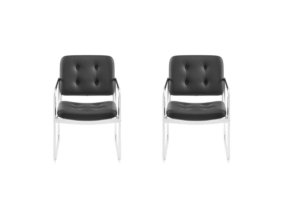 Mondo Legacy Tufted Dining Chair with Metal Legs, Set of 2