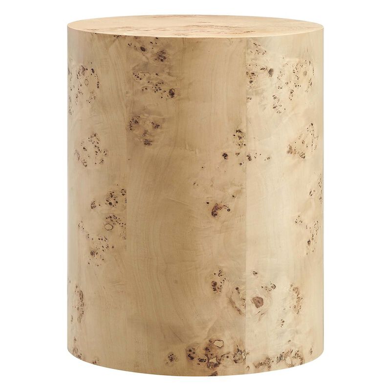 Cosmos 16" Round Burl Wood Side Table image number 0