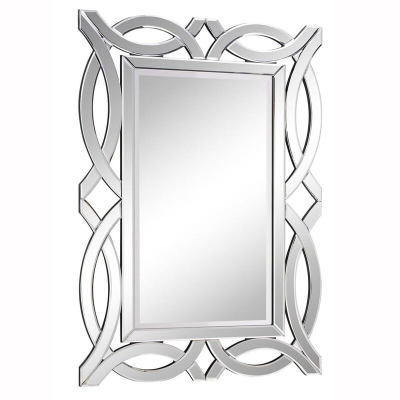 Elegant Decor Modern 28 in. Contemporary Mirror in Clear image number 1