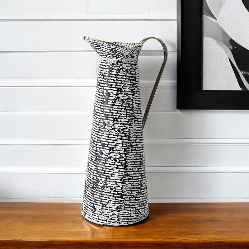 Modern Textured Jug Vase for Coffee Table or Entryway Decor
