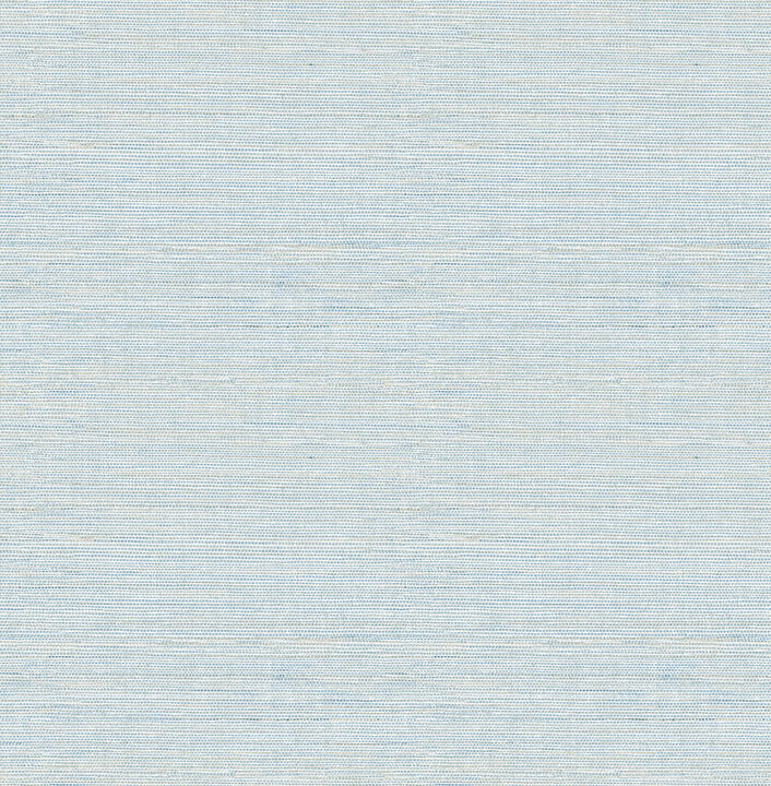 Agave Blue Faux Grasscloth Wallpaper