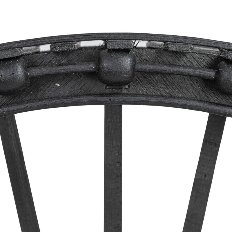 Arched Bamboo and Wood Wall Shelf, Black image number 9