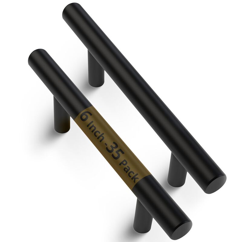 Mega Handles 35 Pack I Cabinet Pulls 6 Inch, Stainless Steel Cabinet Handle Pulls I Ideal for Kitchen Drawer, Cabinets, Door, Cupboard I Hardware for Cabinets - Hole Distance 3.75 Inch