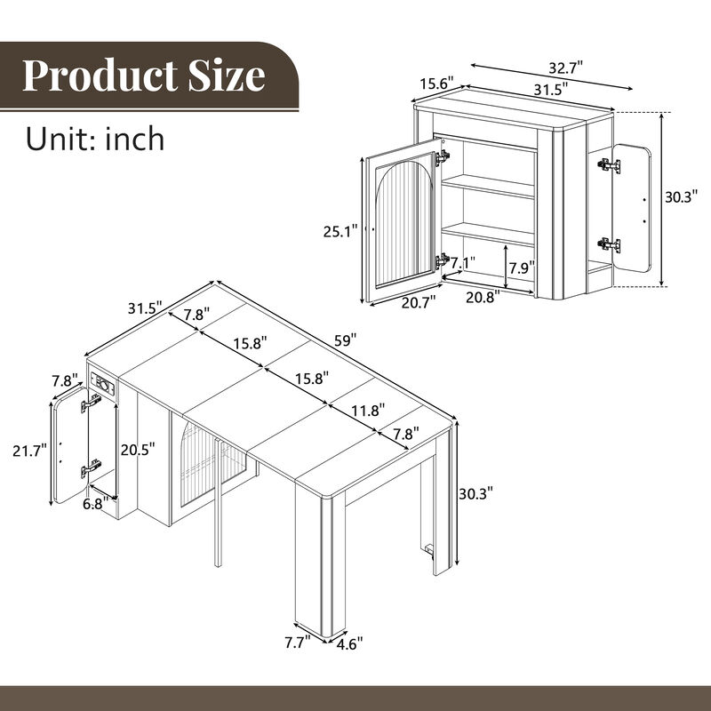 Merax Modern Extendable Dining Table: Versatile & Smart