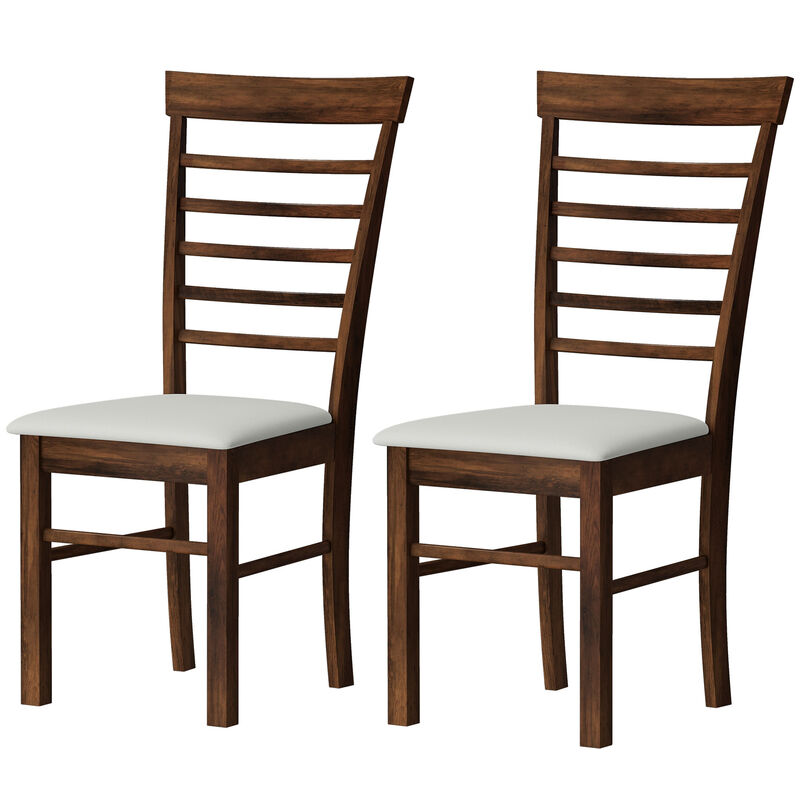 Hivvago Upholstered Kitchen Chairs Set of 2 with Wooden Frame image number 0