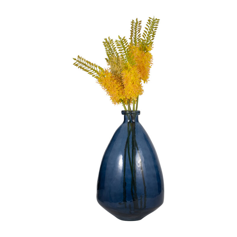 Glass, 19" Balloon Vase, Blue image number 2