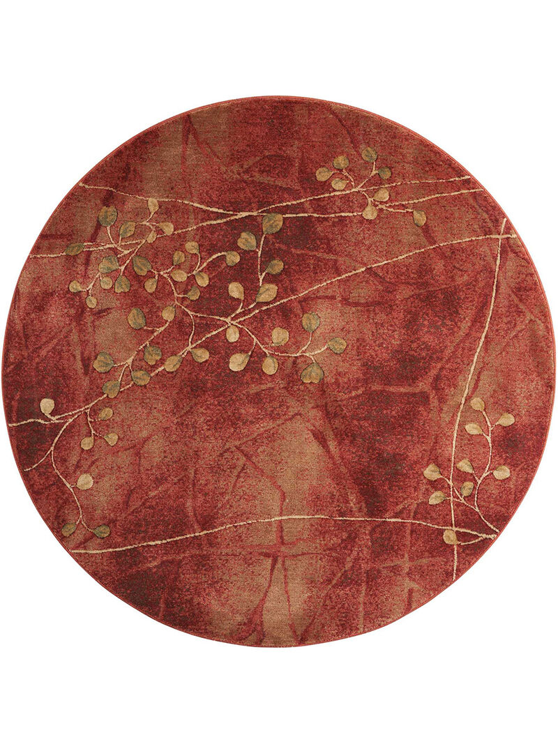 Somerset ST74 Flame 5'6" x Round Rug