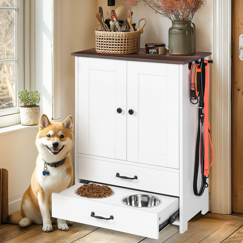 Suvild Wood Pet Feeding Station Cabinet image number 2