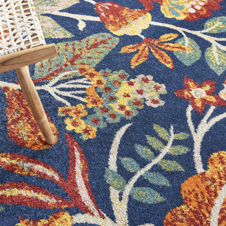 HomeRoots Floral Power Loom Area Rug