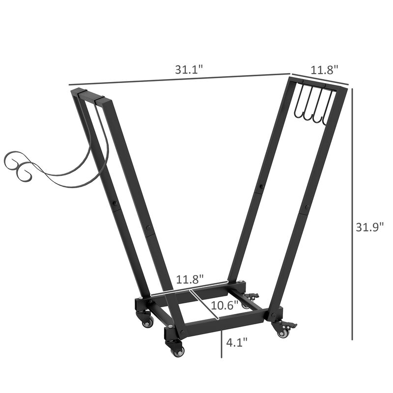 Firewood Storage Rack &ndash; Metal Log Holder for Fireplace or Backyard image number 1