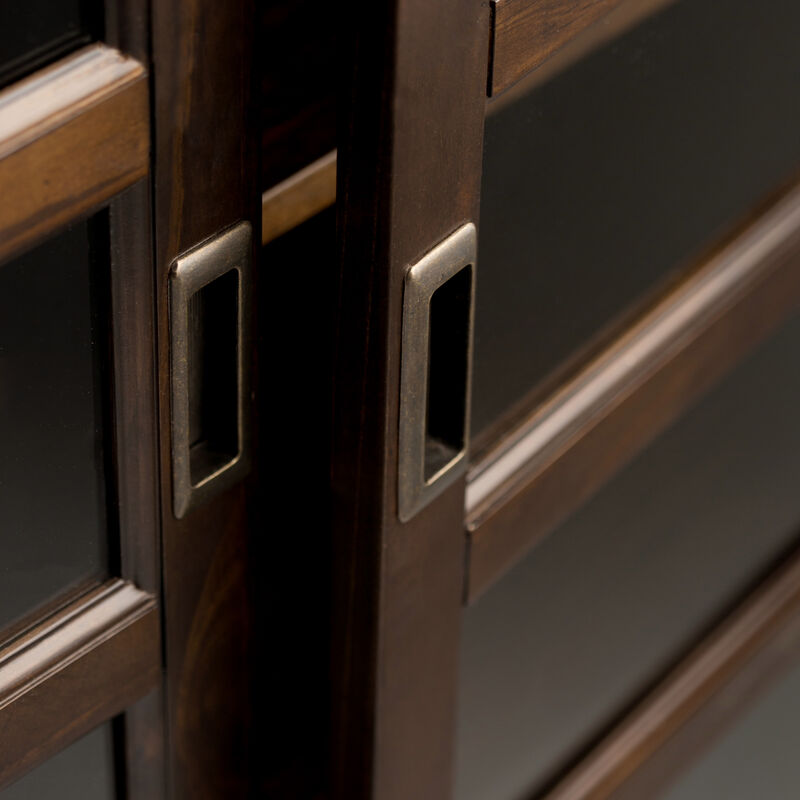 Burlington SOLID WOOD 40 inch Wide Transitional Medium Storage Cabinet in Mahogany Brown