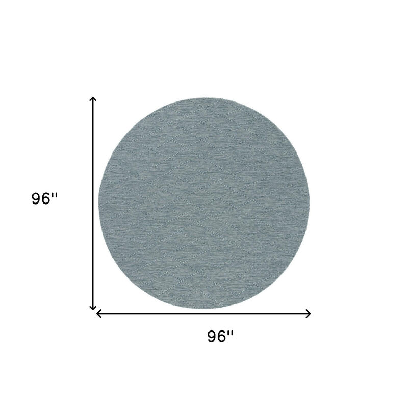 HomeRoots Round Geometric Indoor Outdoor Area Rug image number 3