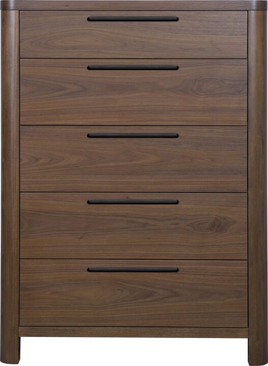 Totes Five Drawer Chest in English Walnut