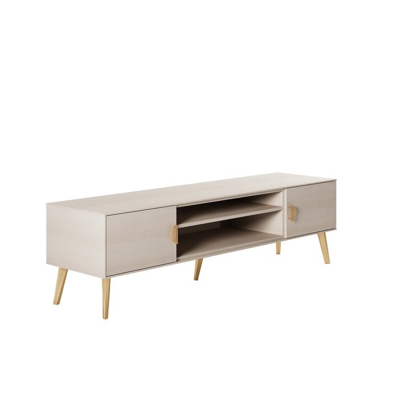 Haley Large TV Stand in White