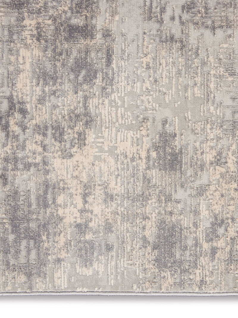 Rustic Textures RUS01 Ivory/Silver 6' x 9' Rug