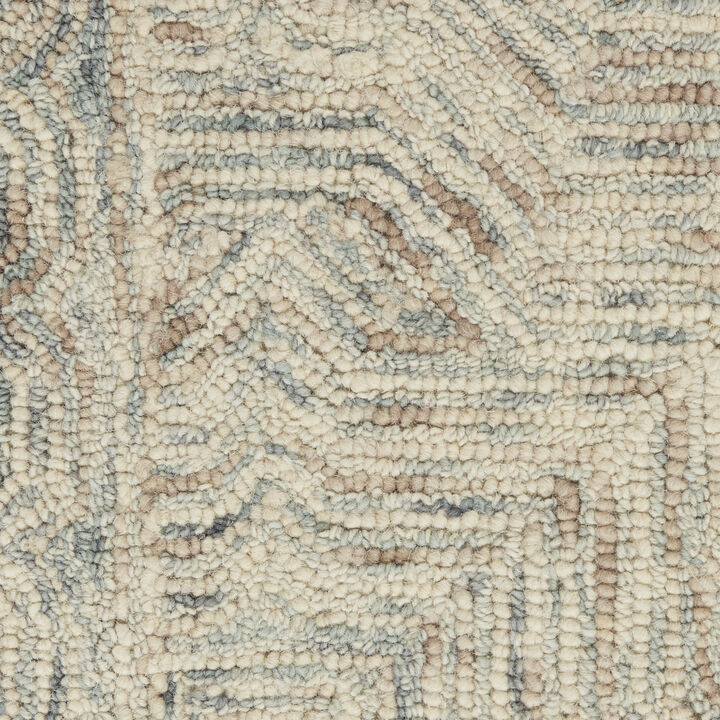 HomeRoots Wool Geometric Area Rug
