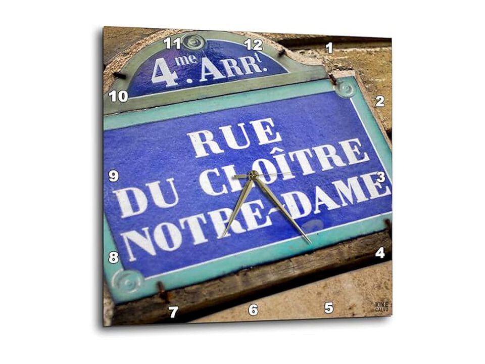 Paris France Notre Dame Cathedral Wall Clock 10 Inch Home Decor