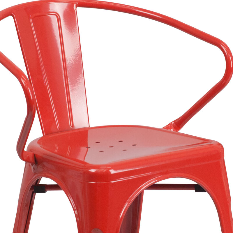 Metal Colorful Restaurant Chairs image number 7