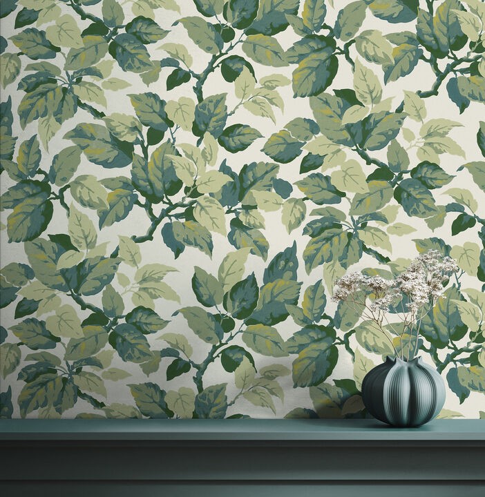 Canopy Green Leaf Wallpaper (Set of 2)