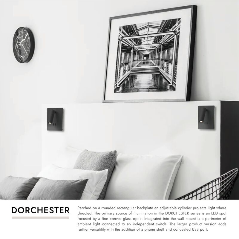 Dorchester 6-in Black LED Wall Sconce image number 2