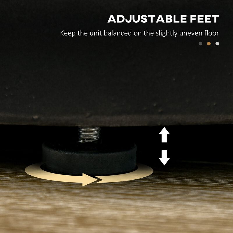 Charcoal Gray Patio Table: Round Concrete-Finish Side Table