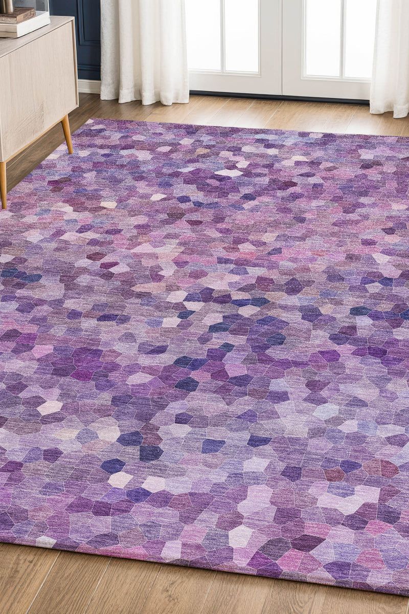 Kaleidoscope KL1 Plum 9' x 12' Rug image number 1