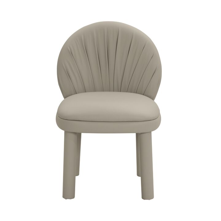 Aliyah Cream Vegan Leather Dining Chair