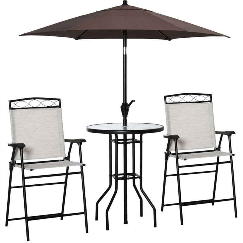Compact Tavern Outdoor Bar Set With An Umbrella For Garden image number 0