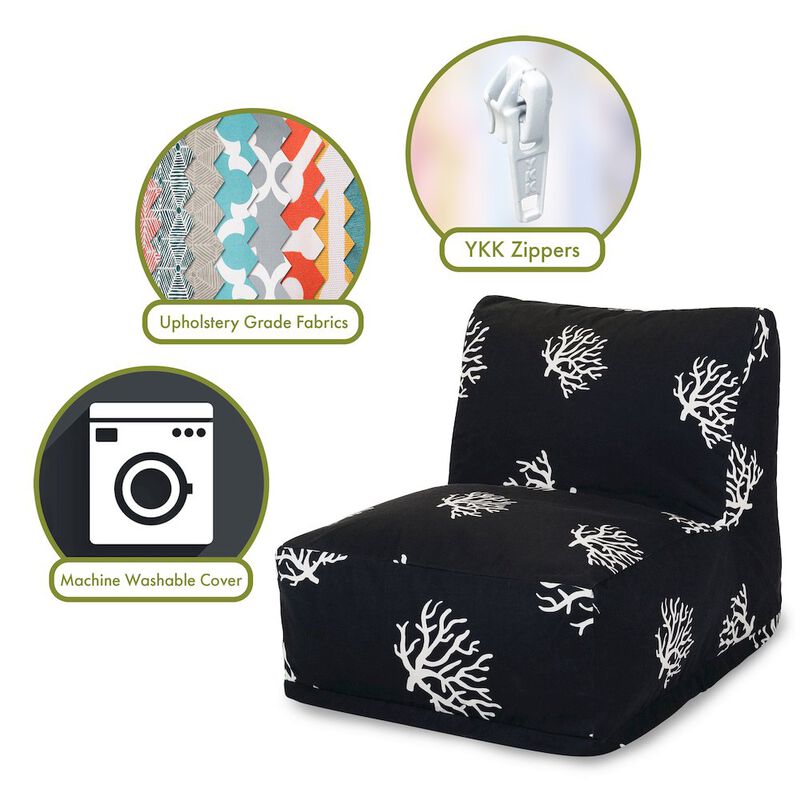 Majestic Home Goods Chair Lounger Coral Black