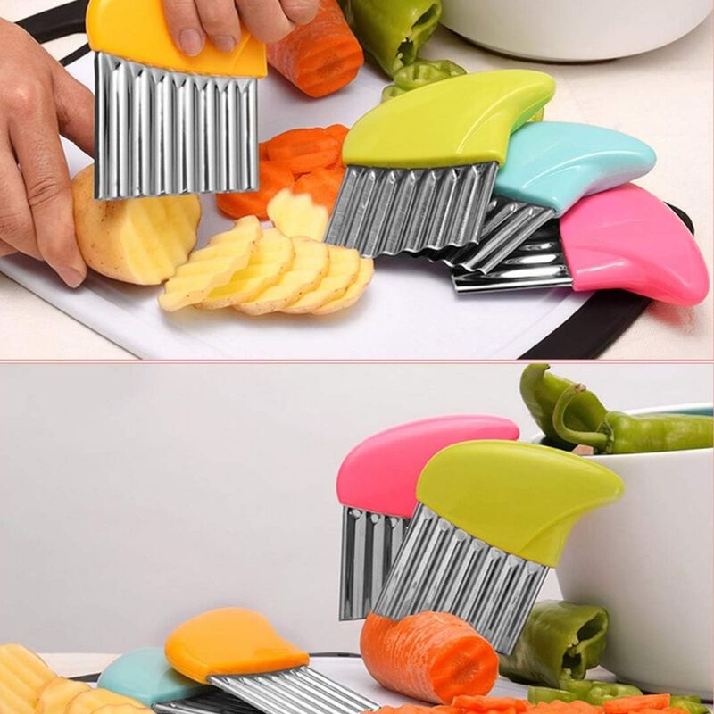 Pack of 4 Stainless Steel Crinkle Cutters image number 3