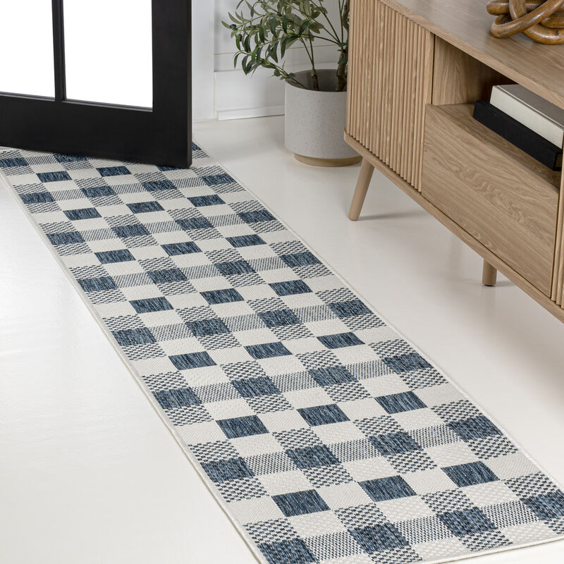 Darcy Traditional Geometric Bold Gingham Indoor/Outdoor Area Rug