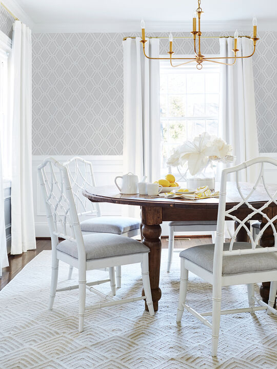Mersenne Grey Geometric Wallpaper (Set of 2)