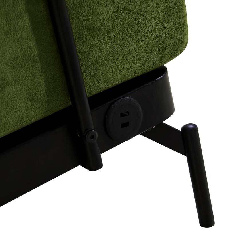 Merax Modern Loveseat Sofa with USB Ports 2-Seater Contemporary Couch with Cylindrical Armrests for Living Room