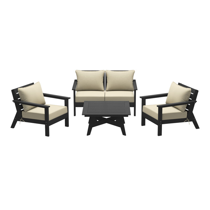 WestinTrends Outdoor 5-Piece Modular Sectional Patio Furniture Sofa Set image number 0